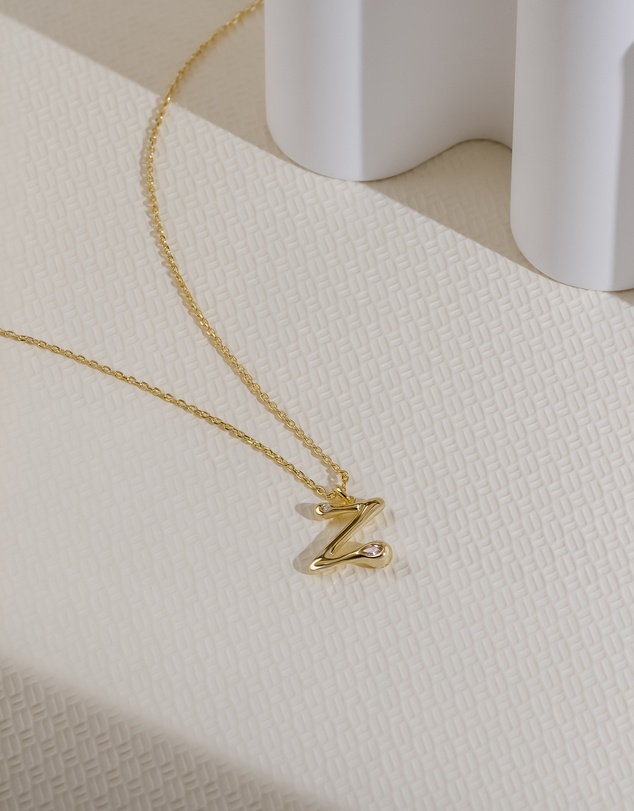 Wanderlust + Co - Alphabet Bubble Pendant Necklace - Letter Z