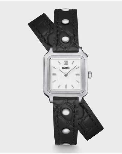 Cluse - Gracieuse Mini Watch Double Leather, Black Studs