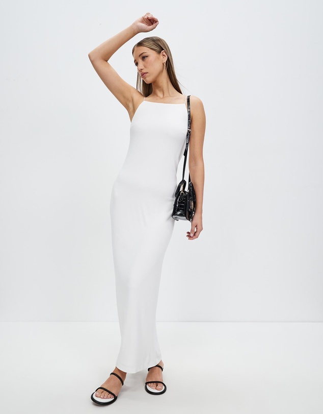 Third Form - Mode Straight Neck Maxi Dress