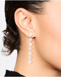 Lovisa - Silver Plated Cubic Zirconia & Pearl Drop Earrings