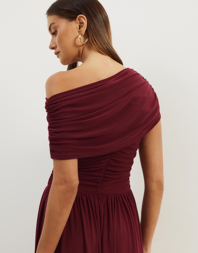 Atmos&Here - Winnie Off Shoulder Mesh Maxi Dress