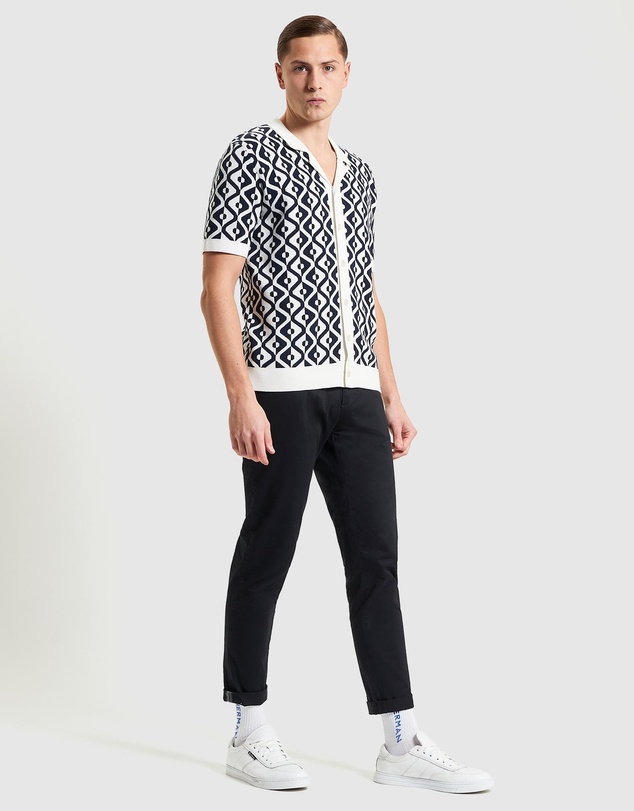 Ben Sherman - Tile Jacquard Resort Knitted Shirt