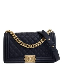 Pre-Loved by Azura Reborn - Pre-Loved Old Medium Quilted Caviar Boy Flap