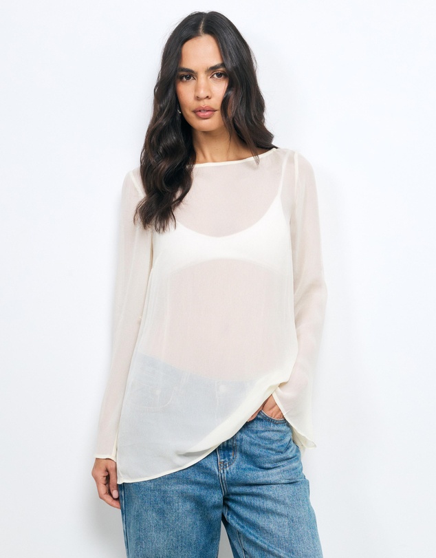 AERE - Donna Georgette Flowy Top