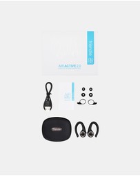 Friendie - AIR Active 2.0 Black and Rose Gold Sport Earbud (True Wireless In Ear Headphones)