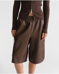 Decjuba - D-Luxe PU Bermuda Shorts