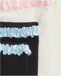 High Heel Jungle - Lara Satin Trim Cotton Socks - 2 Pairs