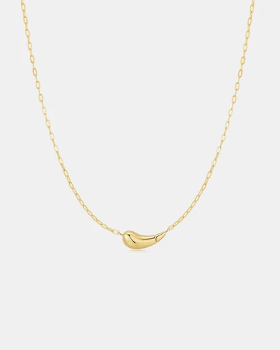 Ania Haie - Gold Curved Teardrop Necklace