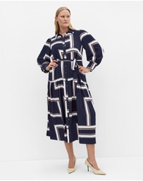 City Chic - Plus sizeKinsley Print Maxi Dress - navy