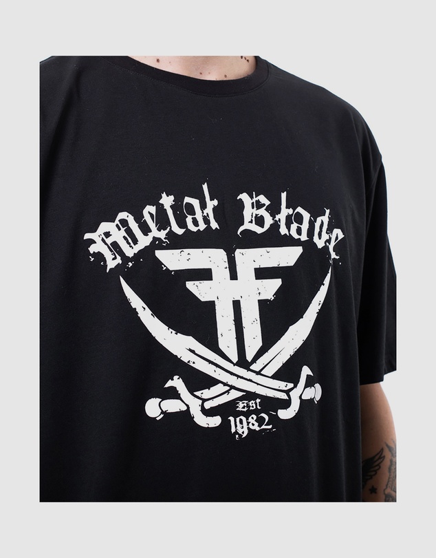 Fallen Footwear - Fallen Footwear Men Metal Blade Pirate Tees Regular Fit Black/White