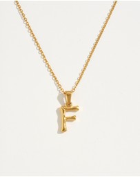 Reliquia - F Initial Gold Charm Necklace