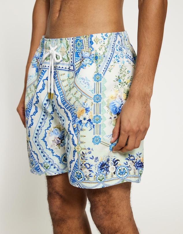 Camilla - Mid Length Boardshort With Elastic Waist