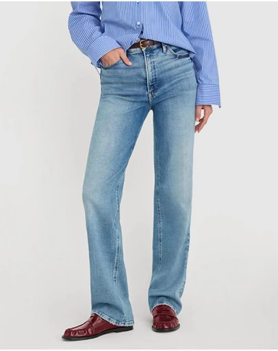 Good American - Soft Tech Good True Straight Jeans