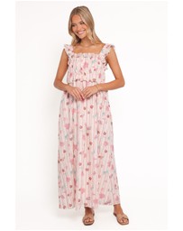 Petal & Pup - Ross Frill Strap Maxi Dress - Beach Print
