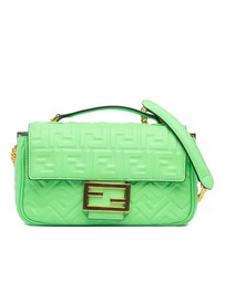 Pre-Loved by Azura Reborn - Pre-Loved Zucca Embossed Leather Chain Midi Baguette
