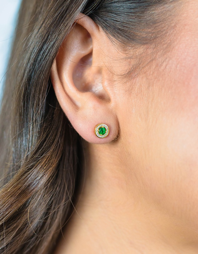 Georgini - Milestone Emerald Halo Earrings