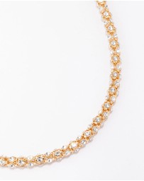 Lovisa - Gold Plated Diamante Fireball Chain Necklace