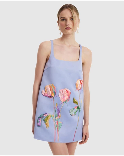 LEO LIN - Mila Embroidered Mini Dress