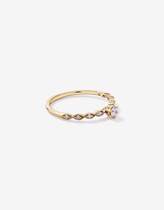 Michael Hill - 0.17TW Round Brilliant Laboratory-Grown Diamond Promise Ring in 10kt Yellow Gold