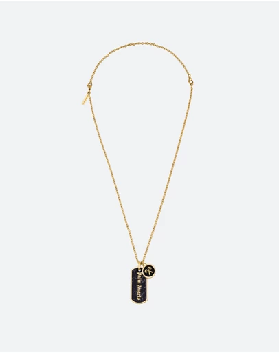 Palm Angels - Valerio GP Onyx Tag&Rondel Necklace