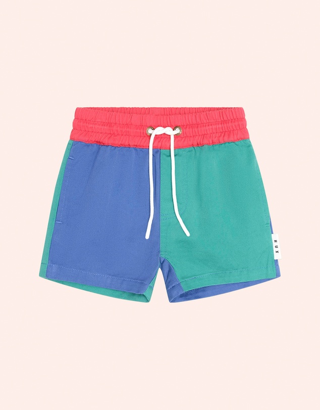 Huxbaby - Colour Block Twill Shorts - Babies-Teens