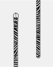 ARKET - Zebra-Print Leather Belt