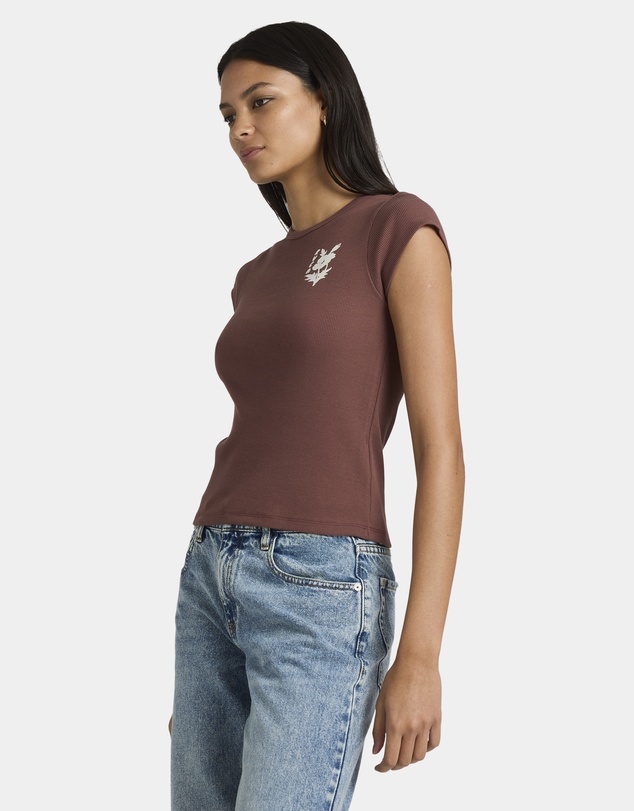 RVCA - Womens Ribbed Slim T-Shirt