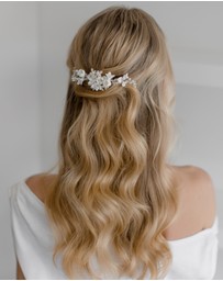 The White Collection - Caroline - Pearl Detail Silver Bridal Hair Piece