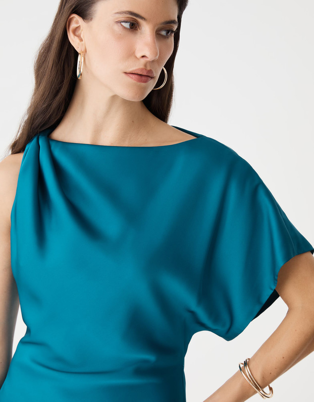 Forcast - Aurelia Asymmetric Satin Dress