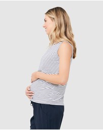 Ripe Maternity - Stripe Layered Nursing Tank