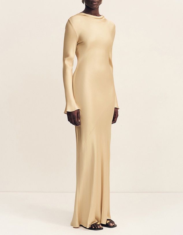 Shona Joy - Agnes Long Sleeve Maxi Dress With Belt