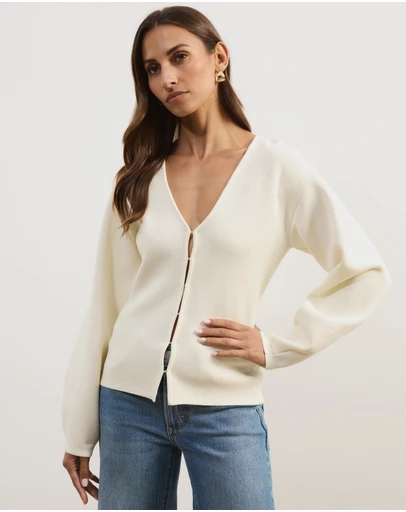 Atmos&Here - Knit Cardigan with Fitted Waist