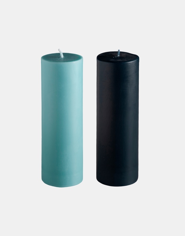 porter green - escc medium pillar candle soy-blend unscented candles