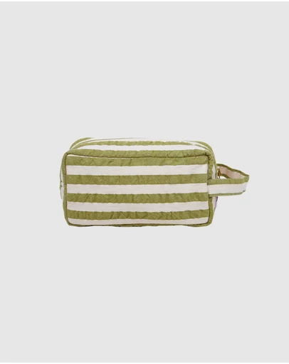Mosey Me - Seersucker Stripe Dopp Kit