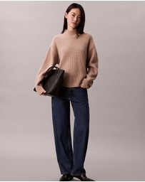 Calvin Klein - Embossed Allover Monogram Logo Tote Bag