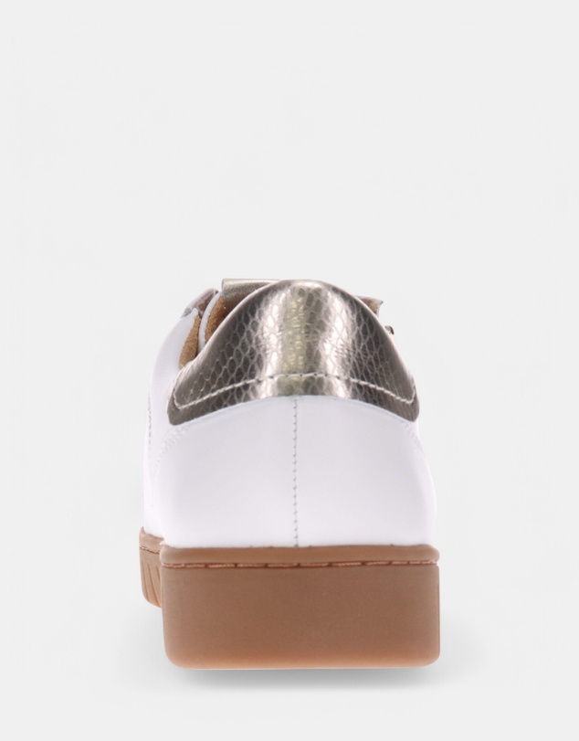 Mia Vita - Luna Zip Casual Sneaker - White/Tan