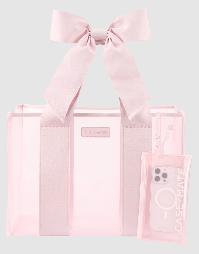 Case-Mate - Case-Mate Ballet Pink Bow Tote w/ Phone Pouch