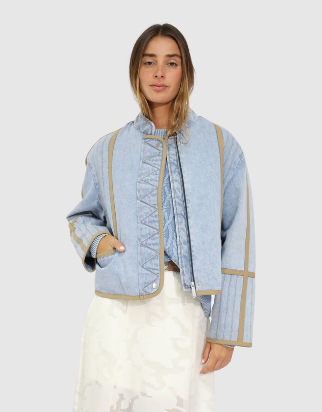 Belle & Bloom - Free And Forward Quilted Denim Jacket