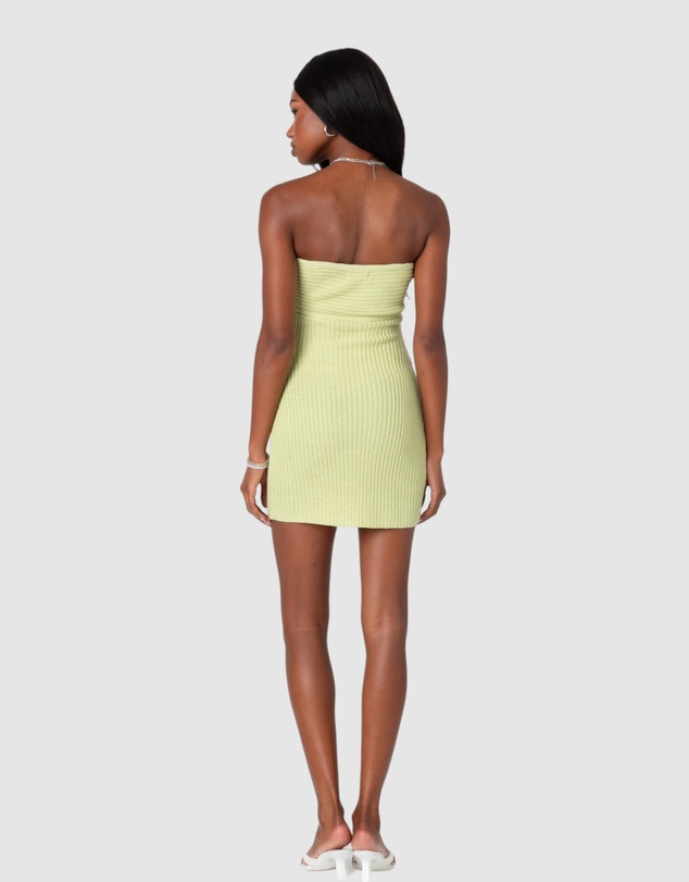 EDIKTED - Sammie Twist Front Knit Mini Dress
