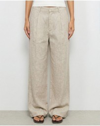 AERE - Straight Leg Linen Pants