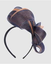 Fillies Collection - Bespoke Navy Nude Racing Fascinator