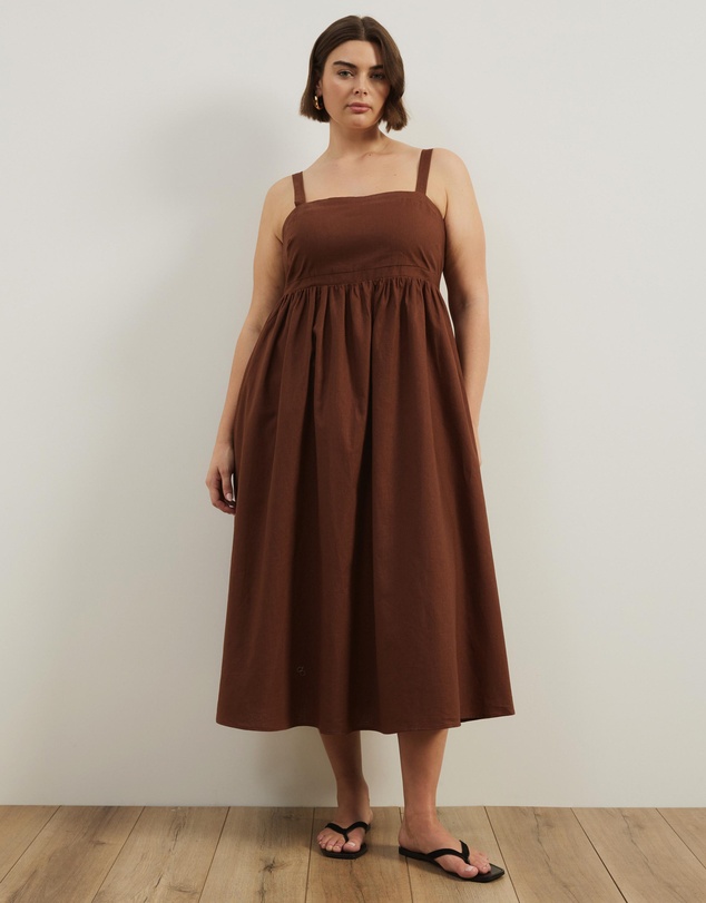 Atmos&Here Curvy - Fern Empire Line Midi Dress