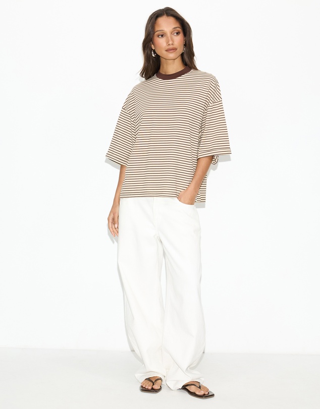 Dazie - Serve Stripe T-Shirt