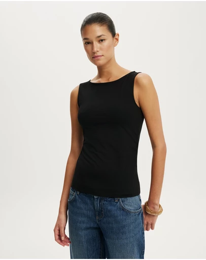 Cotton On - Longline Boat Neck Tank