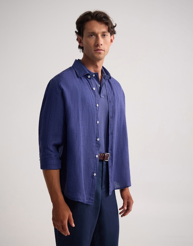 Oxford - Cooper Ls Delave Linen Shirt