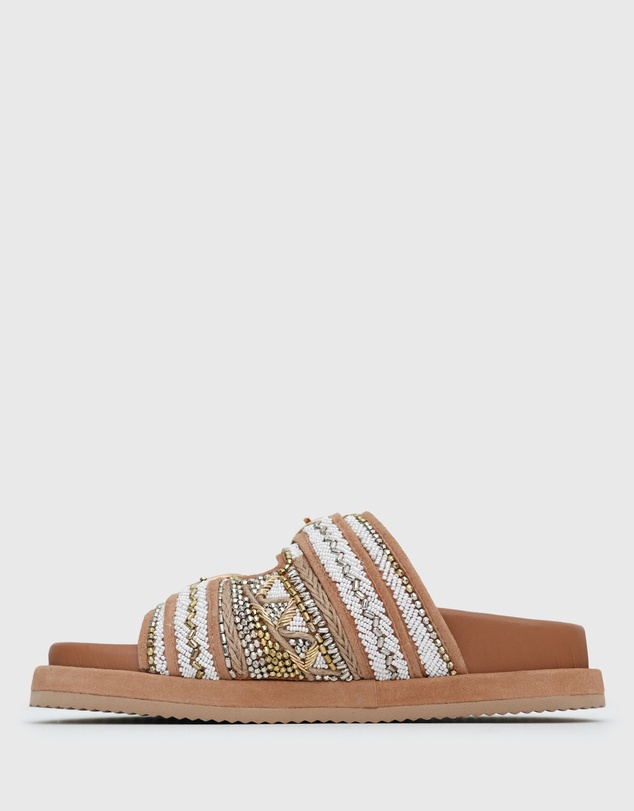 Betts - Cosmo Leather Buckle Flatform Slides