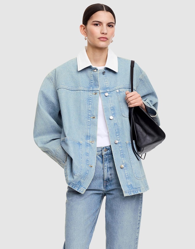 ARKET - Corduroy-Collar Denim Jacket