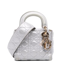 Pre-Loved by Azura Reborn - Pre-Loved Mini Metallic Grained Calfskin Cannage Lady Dior