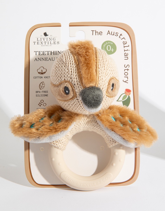 Living Textiles - Ring Rattle - Kookaburra