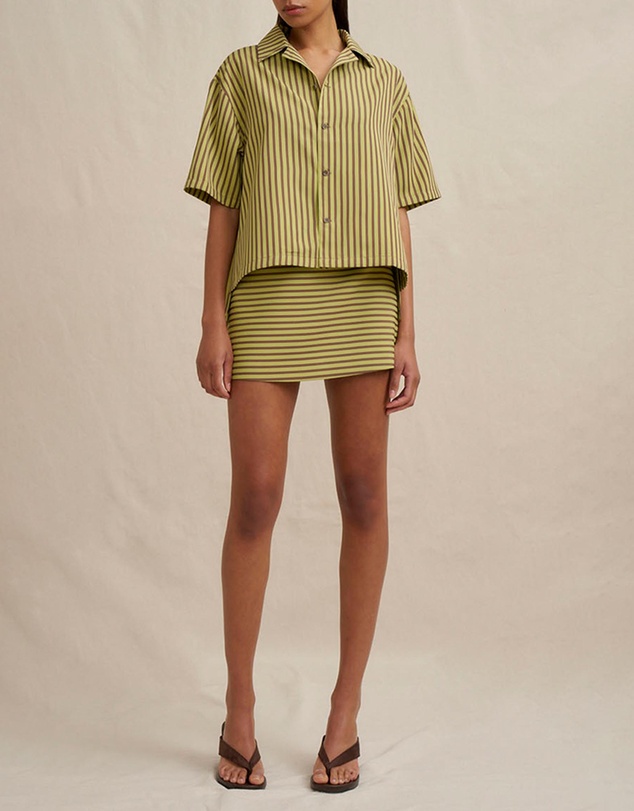 BY JOHNNY. - Pear Stripe Shirt